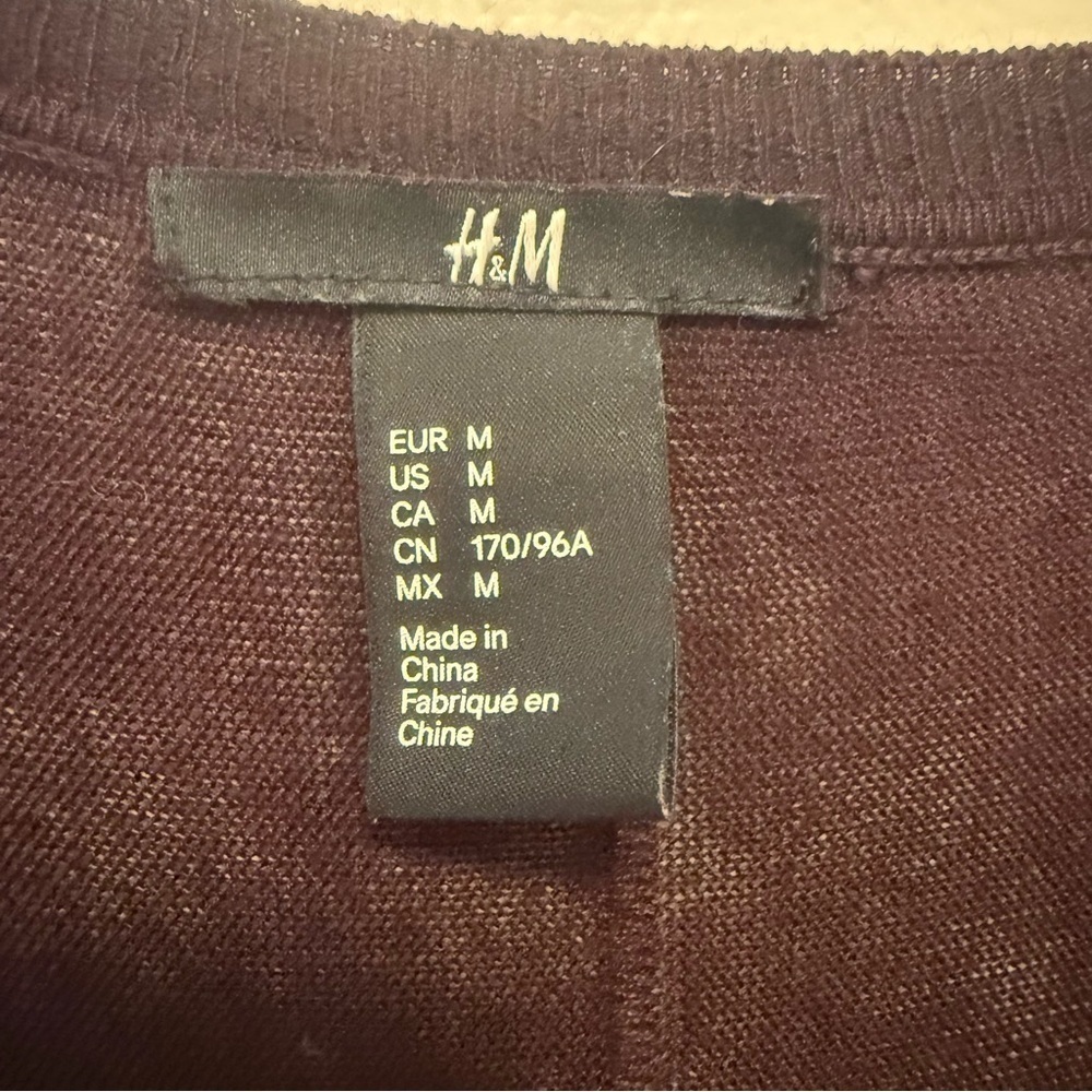 H&M Sheer Long Sleeve Brown Sweater - Picture 3 of 6